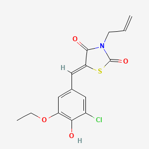 molecular formula C15H14ClNO4S B3517913 3-allyl-5-(3-chloro-5-ethoxy-4-hydroxybenzylidene)-1,3-thiazolidine-2,4-dione 