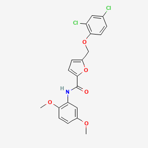 molecular formula C20H17Cl2NO5 B3517924 5-[(2,4-dichlorophenoxy)methyl]-N-(2,5-dimethoxyphenyl)furan-2-carboxamide 