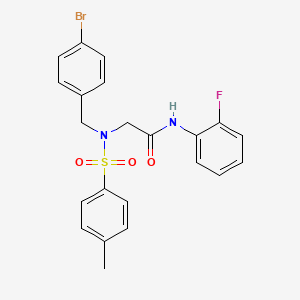 N~2~-(4-bromobenzyl)-N~1~-(2-fluorophenyl)-N~2~-[(4-methylphenyl)sulfonyl]glycinamide