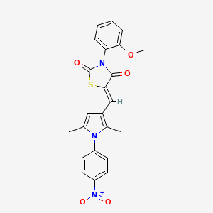 5-{[2,5-dimethyl-1-(4-nitrophenyl)-1H-pyrrol-3-yl]methylene}-3-(2-methoxyphenyl)-1,3-thiazolidine-2,4-dione