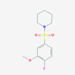 molecular formula C12H16FNO3S B351795 1-(4-Fluoro-3-methoxyphenyl)sulfonylpiperidine CAS No. 385382-65-0