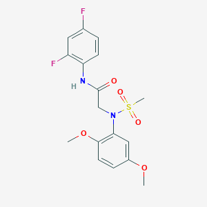 N~1~-(2,4-difluorophenyl)-N~2~-(2,5-dimethoxyphenyl)-N~2~-(methylsulfonyl)glycinamide