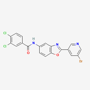 N-[2-(5-bromo-3-pyridinyl)-1,3-benzoxazol-5-yl]-3,4-dichlorobenzamide