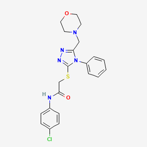 N-(4-chlorophenyl)-2-{[5-(4-morpholinylmethyl)-4-phenyl-4H-1,2,4-triazol-3-yl]thio}acetamide