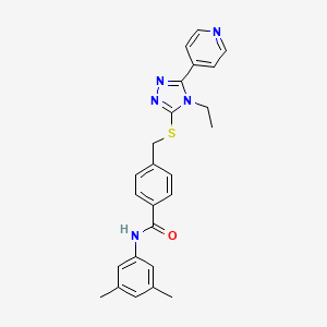 N-(3,5-dimethylphenyl)-4-({[4-ethyl-5-(pyridin-4-yl)-4H-1,2,4-triazol-3-yl]sulfanyl}methyl)benzamide