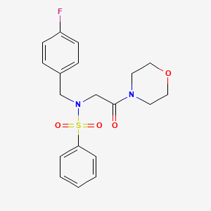 N-[(4-FLUOROPHENYL)METHYL]-N-[2-(MORPHOLIN-4-YL)-2-OXOETHYL]BENZENESULFONAMIDE