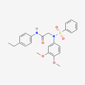 N~2~-(3,4-dimethoxyphenyl)-N-(4-ethylphenyl)-N~2~-(phenylsulfonyl)glycinamide