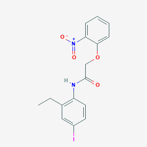 molecular formula C16H15IN2O4 B3518025 N-(2-ethyl-4-iodophenyl)-2-(2-nitrophenoxy)acetamide 