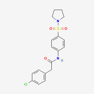 2-(4-chlorophenyl)-N-[4-(pyrrolidine-1-sulfonyl)phenyl]acetamide