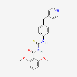 2,6-dimethoxy-N-{[4-(pyridin-4-ylmethyl)phenyl]carbamothioyl}benzamide