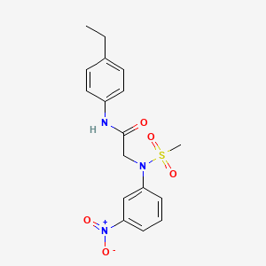 N-(4-ethylphenyl)-2-(N-methylsulfonyl-3-nitroanilino)acetamide