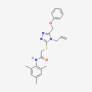 2-{[5-(phenoxymethyl)-4-(prop-2-en-1-yl)-4H-1,2,4-triazol-3-yl]sulfanyl}-N-(2,4,6-trimethylphenyl)acetamide