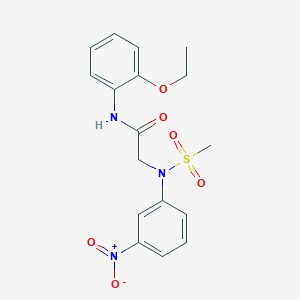 molecular formula C17H19N3O6S B3518090 N~1~-(2-ethoxyphenyl)-N~2~-(methylsulfonyl)-N~2~-(3-nitrophenyl)glycinamide 