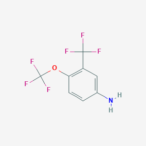 molecular formula C8H5F6NO B035181 5-氨基-2-(三氟甲氧基)苯三氟化物 CAS No. 104678-68-4