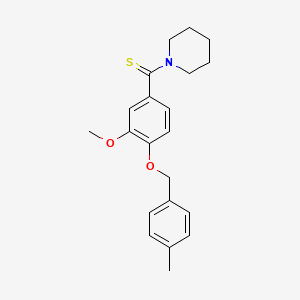 1-({3-methoxy-4-[(4-methylbenzyl)oxy]phenyl}carbonothioyl)piperidine