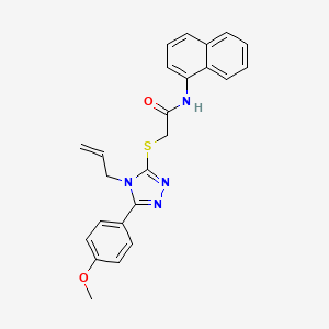 molecular formula C24H22N4O2S B3518121 2-{[5-(4-methoxyphenyl)-4-(prop-2-en-1-yl)-4H-1,2,4-triazol-3-yl]sulfanyl}-N-(naphthalen-1-yl)acetamide 