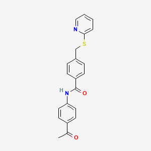 N-(4-acetylphenyl)-4-[(pyridin-2-ylsulfanyl)methyl]benzamide