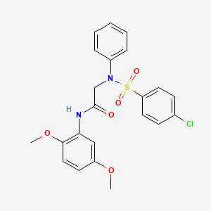 N~2~-[(4-chlorophenyl)sulfonyl]-N-(2,5-dimethoxyphenyl)-N~2~-phenylglycinamide