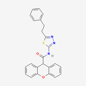 molecular formula C24H19N3O2S B3518156 N-[5-(2-phenylethyl)-1,3,4-thiadiazol-2-yl]-9H-xanthene-9-carboxamide 