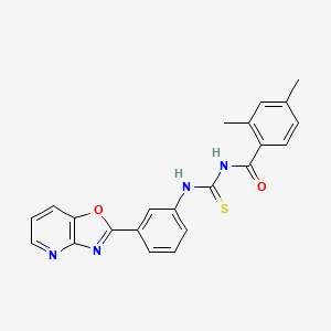 3-(2,4-DIMETHYLBENZOYL)-1-(3-{[1,3]OXAZOLO[4,5-B]PYRIDIN-2-YL}PHENYL)THIOUREA