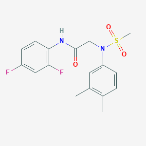 N-(2,4-difluorophenyl)-2-(3,4-dimethyl-N-methylsulfonylanilino)acetamide