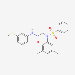 2-[N-(benzenesulfonyl)-3,5-dimethylanilino]-N-(3-methylsulfanylphenyl)acetamide