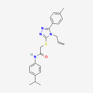 molecular formula C23H26N4OS B3518191 2-{[4-allyl-5-(4-methylphenyl)-4H-1,2,4-triazol-3-yl]thio}-N-(4-isopropylphenyl)acetamide 