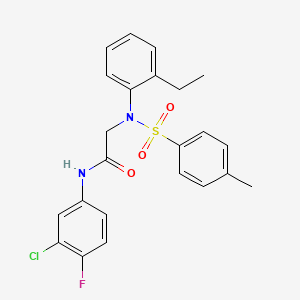 molecular formula C23H22ClFN2O3S B3518201 N~1~-(3-chloro-4-fluorophenyl)-N~2~-(2-ethylphenyl)-N~2~-[(4-methylphenyl)sulfonyl]glycinamide 