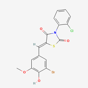 5-(3-bromo-4-hydroxy-5-methoxybenzylidene)-3-(2-chlorophenyl)-1,3-thiazolidine-2,4-dione