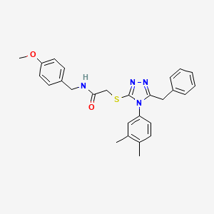 2-{[5-benzyl-4-(3,4-dimethylphenyl)-4H-1,2,4-triazol-3-yl]thio}-N-(4-methoxybenzyl)acetamide