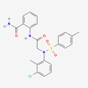 2-({N-(3-chloro-2-methylphenyl)-N-[(4-methylphenyl)sulfonyl]glycyl}amino)benzamide