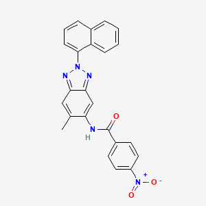 N-[6-METHYL-2-(NAPHTHALEN-1-YL)-2H-1,2,3-BENZOTRIAZOL-5-YL]-4-NITROBENZAMIDE