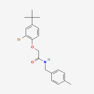 2-(2-bromo-4-tert-butylphenoxy)-N-(4-methylbenzyl)acetamide