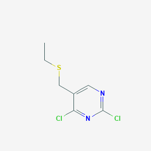 molecular formula C7H8Cl2N2S B035183 2,4-Dichloro-5-[(ethylthio)methyl]pyrimidine CAS No. 108141-35-1