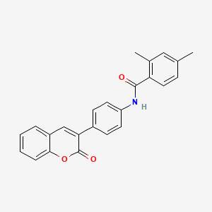 2,4-dimethyl-N-[4-(2-oxo-2H-chromen-3-yl)phenyl]benzamide