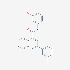 molecular formula C24H20N2O2 B3518318 N-(3-methoxyphenyl)-2-(3-methylphenyl)quinoline-4-carboxamide 