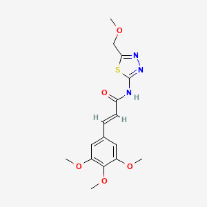 (2E)-N-[5-(methoxymethyl)-1,3,4-thiadiazol-2-yl]-3-(3,4,5-trimethoxyphenyl)prop-2-enamide