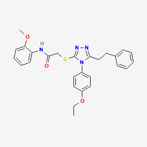 2-{[4-(4-ethoxyphenyl)-5-(2-phenylethyl)-4H-1,2,4-triazol-3-yl]thio}-N-(2-methoxyphenyl)acetamide