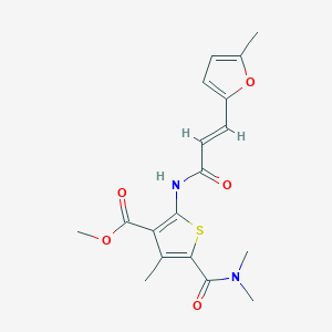 methyl 5-[(dimethylamino)carbonyl]-4-methyl-2-{[3-(5-methyl-2-furyl)acryloyl]amino}-3-thiophenecarboxylate