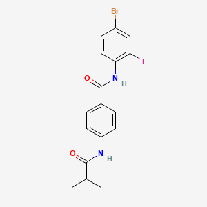 N-(4-BROMO-2-FLUOROPHENYL)-4-(2-METHYLPROPANAMIDO)BENZAMIDE