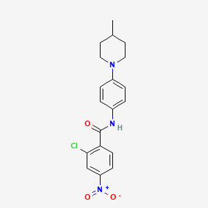 2-chloro-N-[4-(4-methylpiperidin-1-yl)phenyl]-4-nitrobenzamide