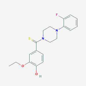 2-ethoxy-4-{[4-(2-fluorophenyl)-1-piperazinyl]carbonothioyl}phenol