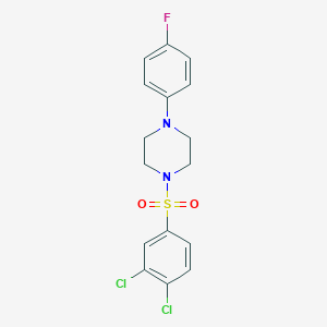 molecular formula C16H15Cl2FN2O2S B351845 1-(3,4-Dichlorophenyl)sulfonyl-4-(4-fluorophenyl)piperazine CAS No. 425678-38-2