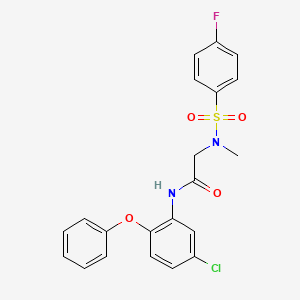 N-(5-chloro-2-phenoxyphenyl)-N~2~-[(4-fluorophenyl)sulfonyl]-N~2~-methylglycinamide