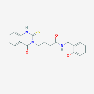 N-(2-methoxybenzyl)-4-(4-oxo-2-thioxo-1,4-dihydro-3(2H)-quinazolinyl)butanamide