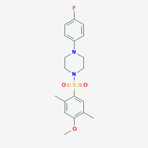 molecular formula C19H23FN2O3S B351849 1-(4-Fluorophenyl)-4-(4-methoxy-2,5-dimethylphenyl)sulfonylpiperazine CAS No. 428472-89-3