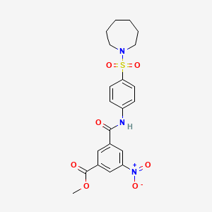 METHYL 3-{[4-(1-AZEPANYLSULFONYL)ANILINO]CARBONYL}-5-NITROBENZOATE