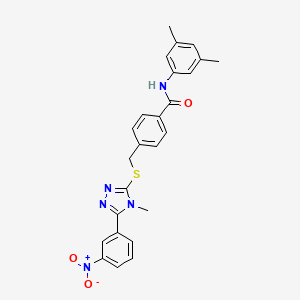 N-(3,5-dimethylphenyl)-4-({[4-methyl-5-(3-nitrophenyl)-4H-1,2,4-triazol-3-yl]sulfanyl}methyl)benzamide