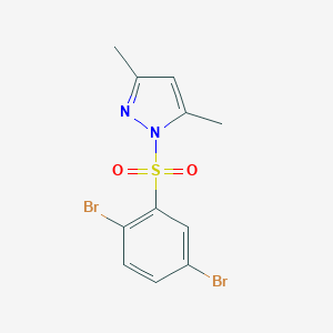 molecular formula C11H10Br2N2O2S B351851 1-(2,5-Dibromophenyl)sulfonyl-3,5-dimethylpyrazole CAS No. 398996-61-7