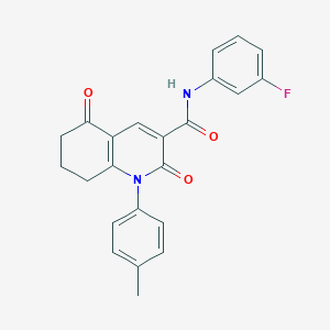 N-(3-fluorophenyl)-1-(4-methylphenyl)-2,5-dioxo-7,8-dihydro-6H-quinoline-3-carboxamide